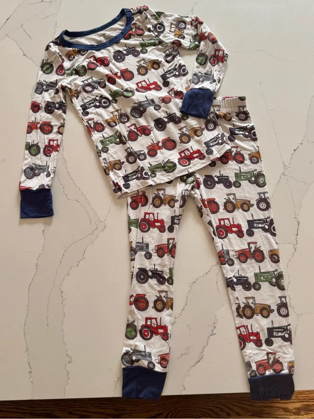 Caden Lane Tractor Print Pajama Set - 3T
